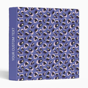 Periwinkle Animal Print 3 ring binder