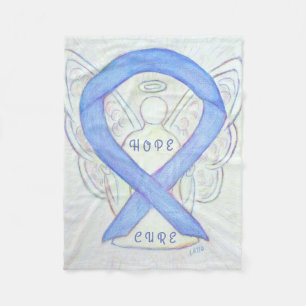 Periwinkle Awareness Ribbon Angel Hope Blanket