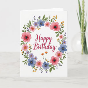 Periwinkle Bloom Birthday Card