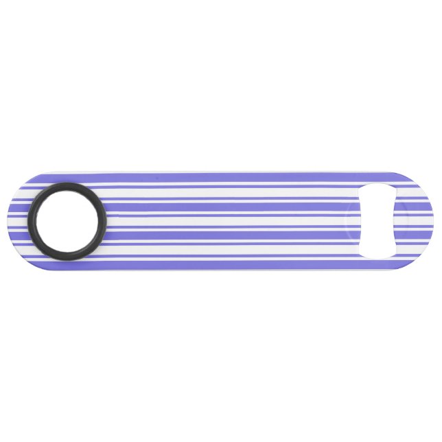 Periwinkle blue and white candy stripes bar key (Front (Horizontal))