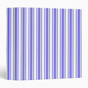 Periwinkle blue and white candy stripes binder