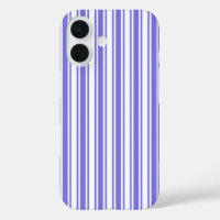 Periwinkle blue and white candy stripes