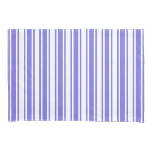 Periwinkle blue and white candy stripes pillowcase
