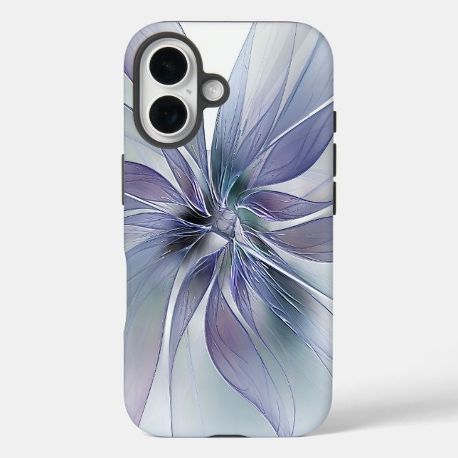 Periwinkle Blue Delicate Flower Phone Cover (Back)