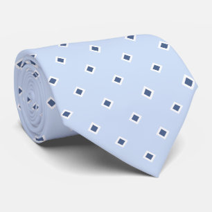 Periwinkle Blue Diamond Polka Dot Pattern Tie