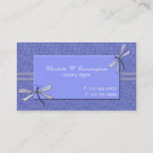 Periwinkle Blue Dragonflies Custom Business Card