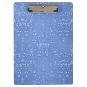 Periwinkle Blue Fancy Damask Pattern Clipboard