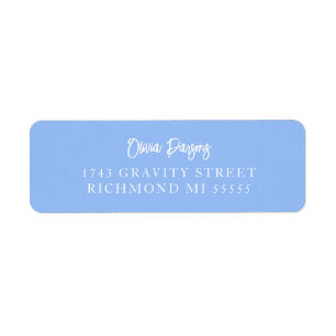 Periwinkle Blue Hand Lettering Scripted 