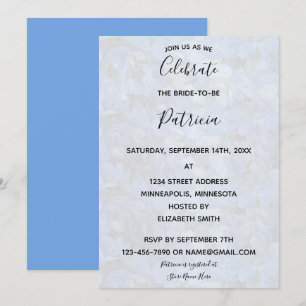 Periwinkle Blue Hydrangeas Bridal Shower Invitation