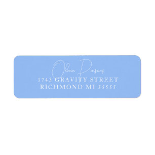 Periwinkle Blue Modern Minimally Scripted