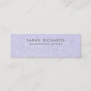 Periwinkle Blue Purple Jewellery Earring Display Mini Business Card
