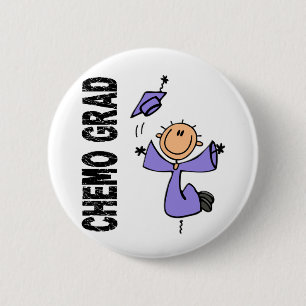 Periwinkle CHEMO GRAD 1 (Esophageal Cancer) 2 Inch Round Button