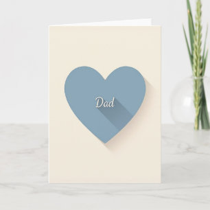 Periwinkle Dad Heart Day Card
