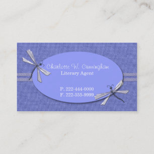 Periwinkle Dragonflies Custom Business Card