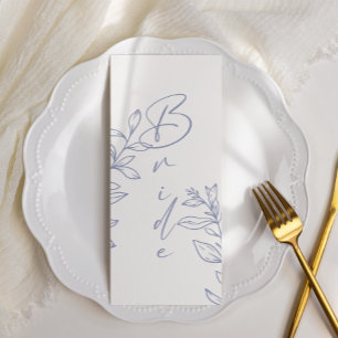 Periwinkle Flower Simple Reserved Seating Menu