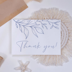 Periwinkle Flower  Thank You Card