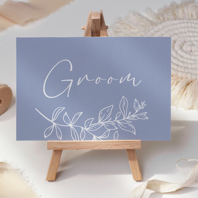 Periwinkle Flower Wedding Reserved Place Card (Creator Uploaded)