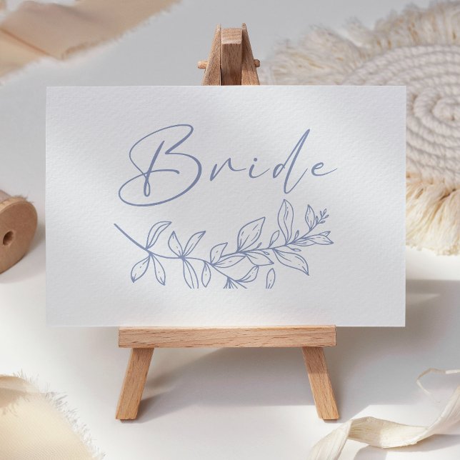 Periwinkle Flower Wedding Reserved Place Card (Creator Uploaded)