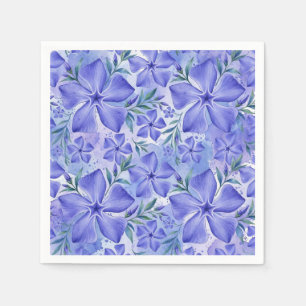 Periwinkle Flowers Blue Violet Vinca Blossoms Napkin