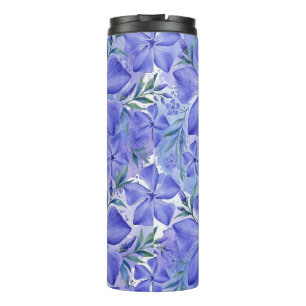Periwinkle Flowers Blue Violet Vinca Blossoms Thermal Tumbler