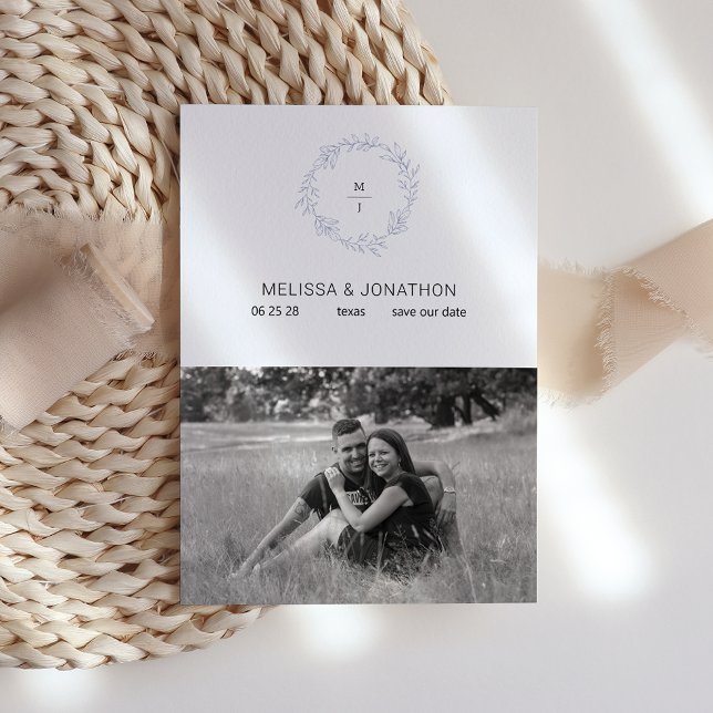 Periwinkle Flowers Boho Bride Save The Date (Creator Uploaded)