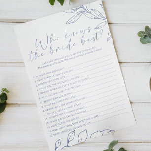 Periwinkle Flowers Game Who Knows Bride Best Flyer