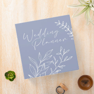 Periwinkle Flowers Wedding Planner Binder