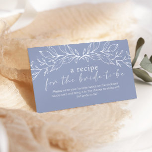 Periwinkle Flowers Wedding Recipe Enclosure Card