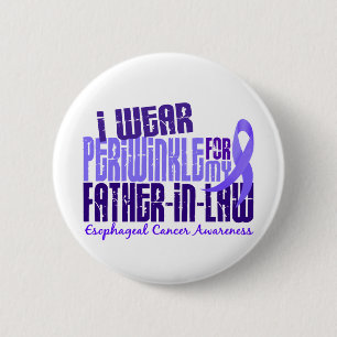 Periwinkle For Father-In-Law 6.4 Esophageal Cancer 2 Inch Round Button