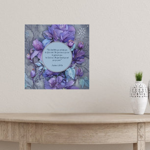 Periwinkle Garden Blessing Customizable Poster