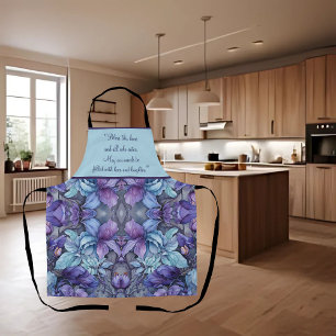 Periwinkle Garden Customizable Apron