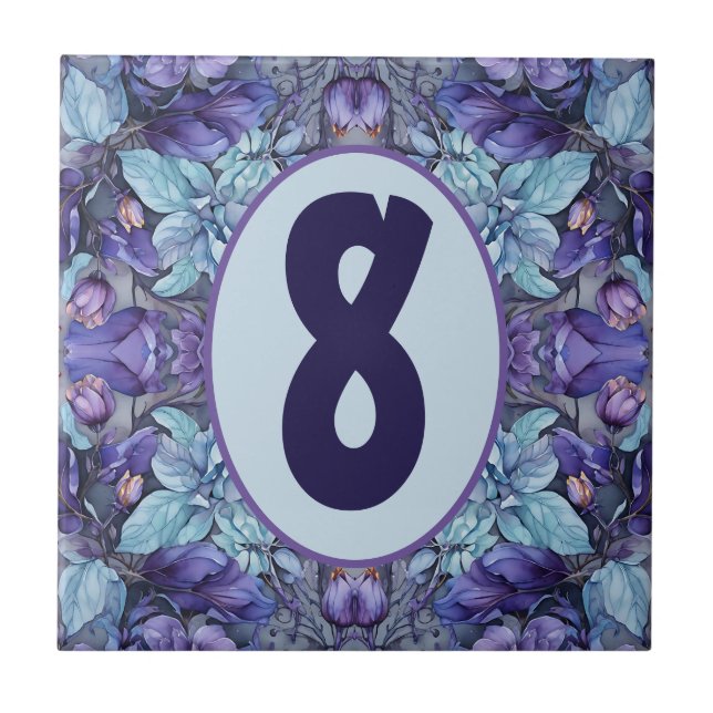 Periwinkle Garden Customizable Tile (Front)