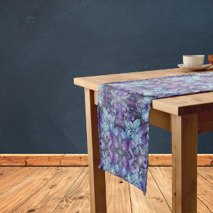 Periwinkle Garden Short Table Runner