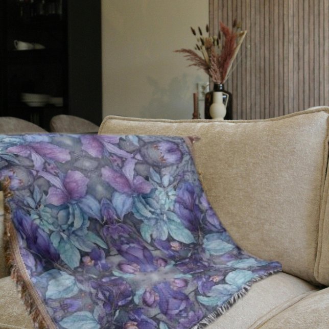 Periwinkle Garden Throw Blanket (Creator Uploaded)