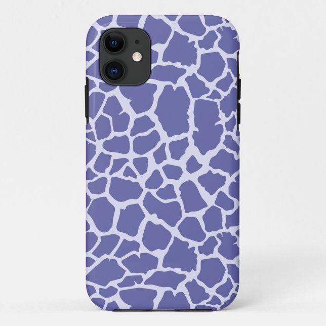 Periwinkle Giraffe Print Case-Mate iPhone Case (Back)