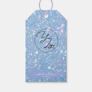Periwinkle Glitter Gift Tags   Logo Product Tags
