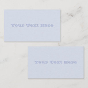 Periwinkle Gray Soft Pale White Pastel Solid Color Business Card