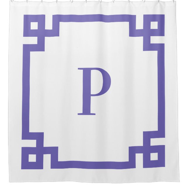 Periwinkle Greek Key Bold Border Monogram (Front)
