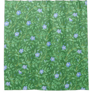 Periwinkle Green White Decorative Chic Floral
