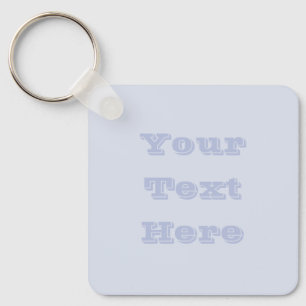 Periwinkle Grey Soft Pale White Pastel Solid Colou Keychain