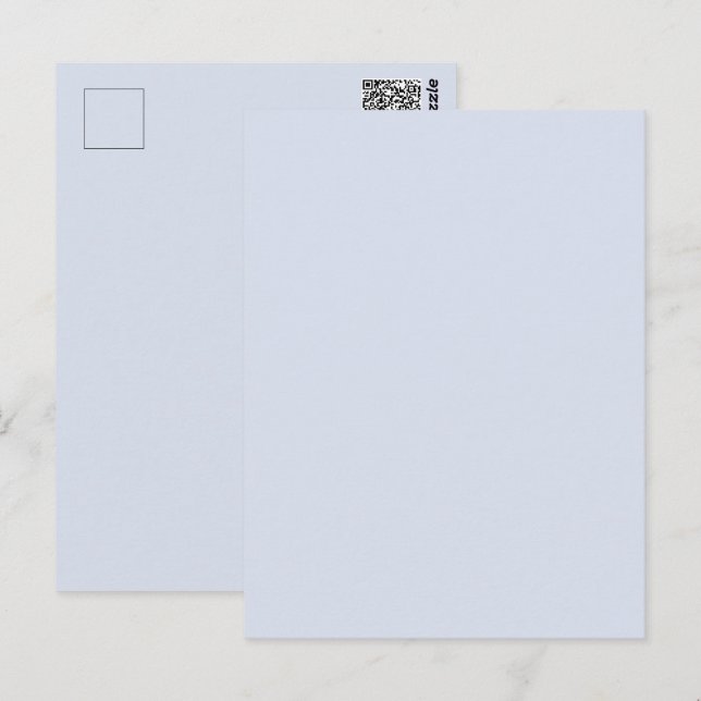 Periwinkle Grey Soft Pale White Pastel Solid Colou Postcard (Front/Back)