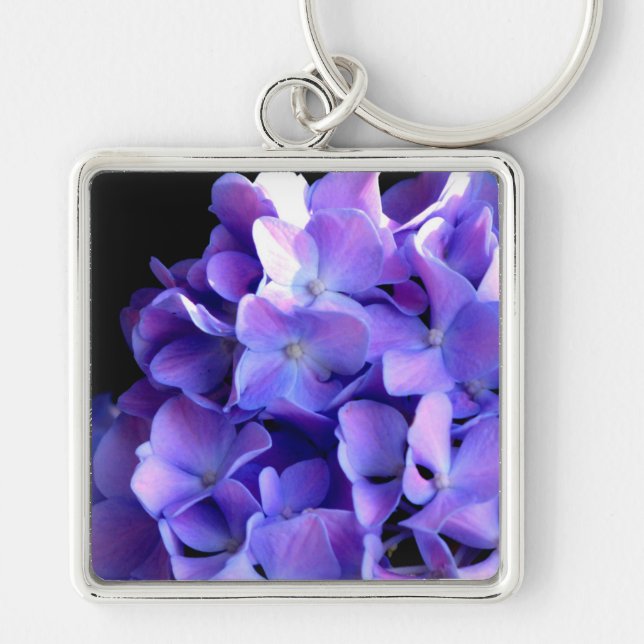 Periwinkle Hydrangea Keychain (Front)