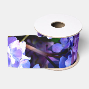Periwinkle hydrangeas purple flowers blue flowers grosgrain ribbon