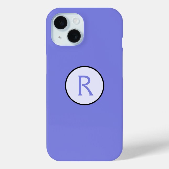 Periwinkle Initial Case-Mate iPhone Case (Back)