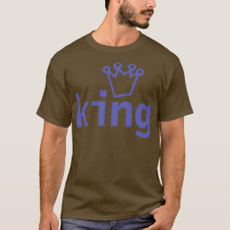 Periwinkle King Crown Typography T-Shirt