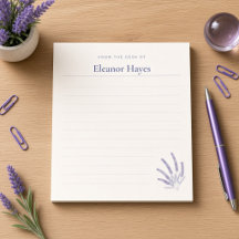 Periwinkle Lavender From the Desk of Personalized