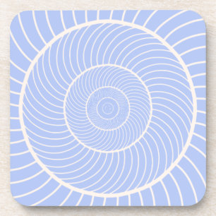 Periwinkle lilac cream spiral snail fibonacci  coaster