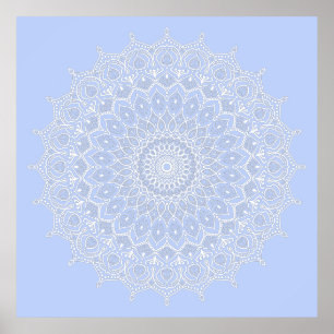 Periwinkle Mandala - Bora in Juniper Berry Poster