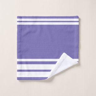 Periwinkle: Modern Lines and Circle in white Wash Cloth