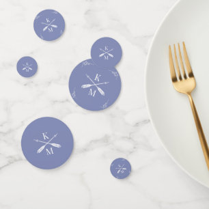 Periwinkle Monogram and Arrows Wedding Confetti